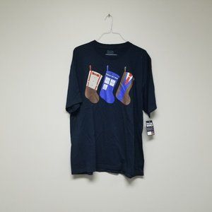 Doctor Who Men's Navy Blue Shirt XXL Brand New